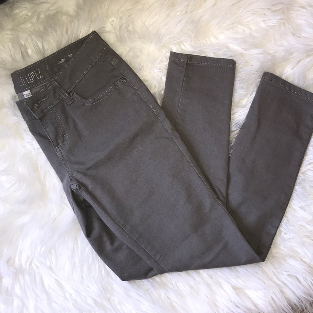 Jennifer Lopez Straight Leg gray pants